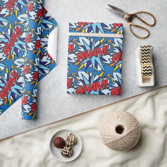Comic Book Pop Art WHAM Wrapping Paper (Crafts)