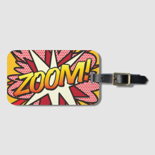 Comic Book Pop Art ZOOM! personalised Luggage Tag