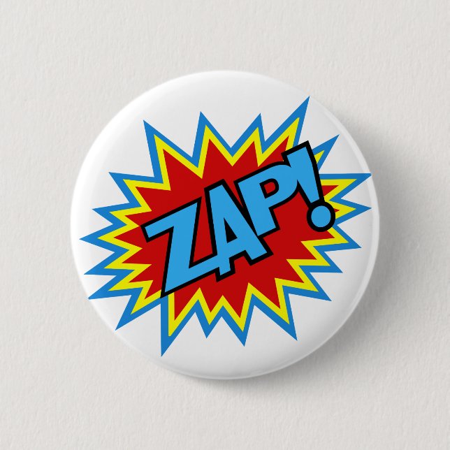 Comic Book Pow! Burst 2 Inch Round Button (Front)
