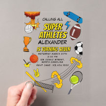 Comic Book Retro Sports Athletic Balls Birthday