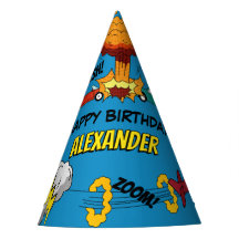 Comic Book Retro Truck Vehicles Airplanes Birthday