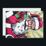 Comic book Santa/Christmas Holiday Card<br><div class="desc">comic book style</div>