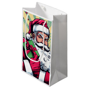Comic book Santa/Christmas  Small Gift Bag