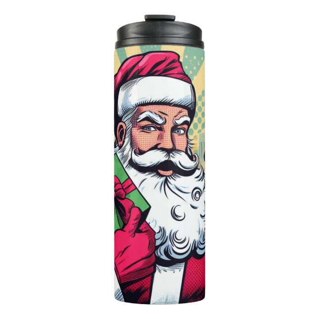 Comic book Santa/Christmas  Thermal Tumbler (Front)