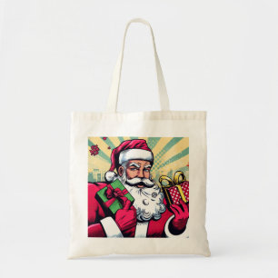 Comic book Santa/Christmas Tote Bag