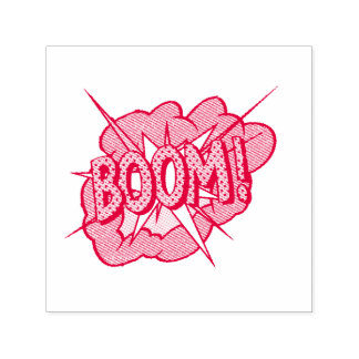 Comic Book Sound Effect: Boom! Action Bubble Self-inking Stamp