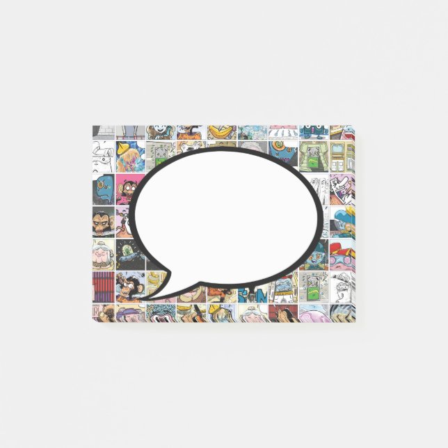 Comic Book Speech Bubble My Message Post-it Notes (Front)