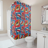 Comic Book Speech Bubble Shower Curtain