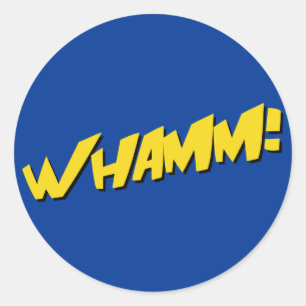 Comic Book Sticker in Blue