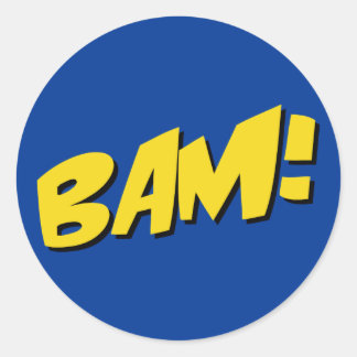 Comic Book Sticker in Blue