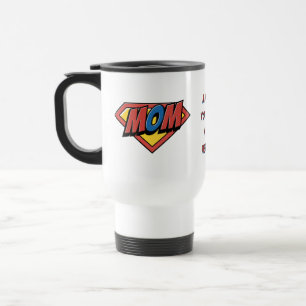 Comic Book Style Mom Personalized Travel Mug