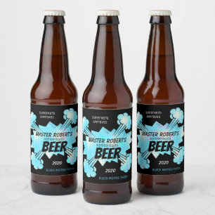 Comic Book Style Personalized Beer Bottle Label
