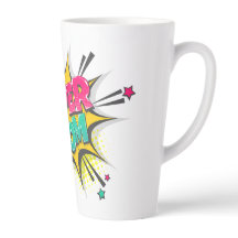 Comic Book Super Mom Latte Mug