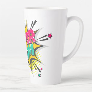 Comic Book Super Mom Latte Mug