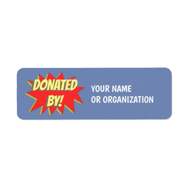 Comic Book Superhero Donation Sticker (Front)