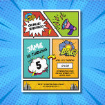 Comic Book Superhero Unique Boy's Birthday  Invitation<br><div class="desc">Get ready to unleash the superhero within with our one-of-a-kind Boys' Birthday Invitation that brings the excitement of comics to life! Inspired by the thrilling adventures of superheroes, this invitation is anything but ordinary, designed to set the stage for an epic celebration like no other. With bold, vibrant colours and...</div>