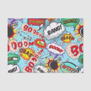 Comic Book Text & Word Bubbles Tissue Paper