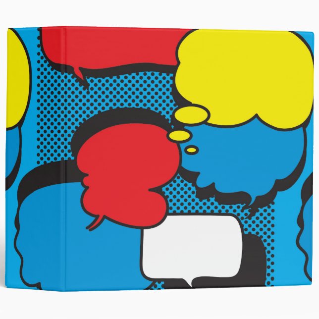 Comic Book Thought Bubbles Binder (Front/Spine)