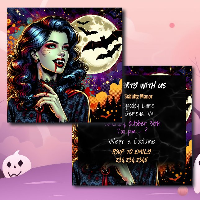 Comic Book Vampire Halloween Party (Creator Uploaded)