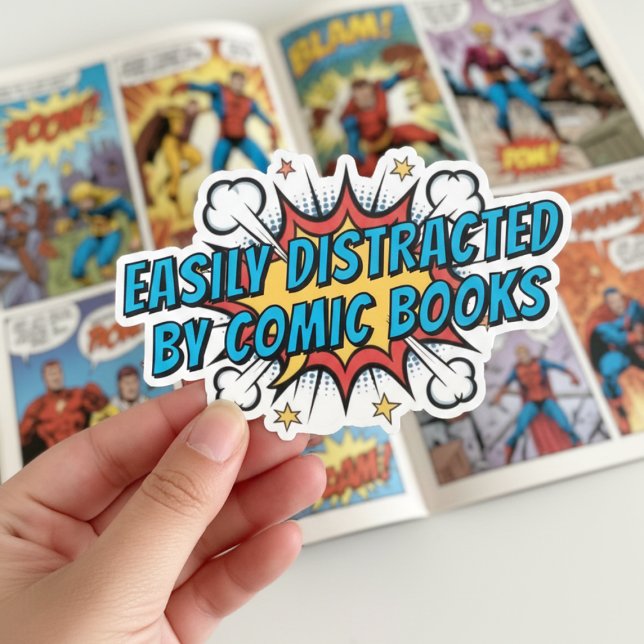 Comic Books Lover Funny Gift (Comic Books Lover Funny Gift Sticker)