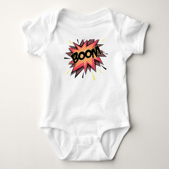 Comic boom baby bodysuit (Front)