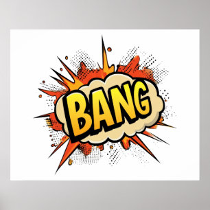 Comic Boom graphic Poster