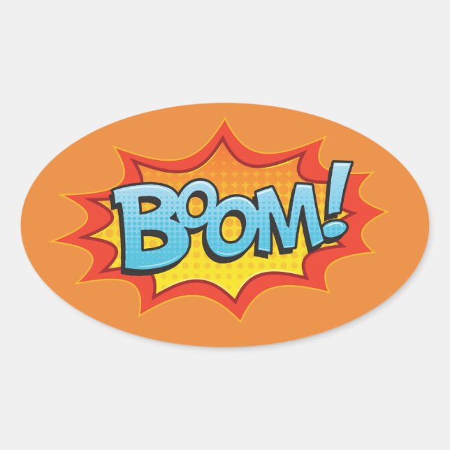 Comic Boom! Oval Sticker (Front)