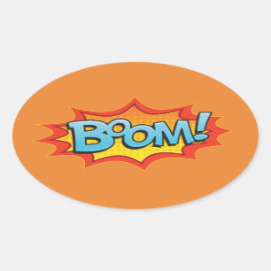 Comic Boom! Oval Sticker