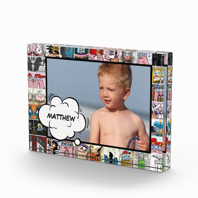 Comic Characters Kids Photo Speech Balloon Name (Right)