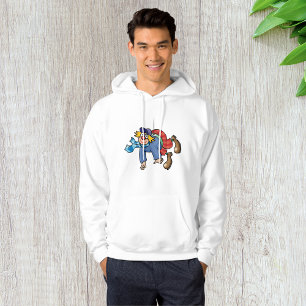 Comic Clown Hanging Upside Down Hoodie