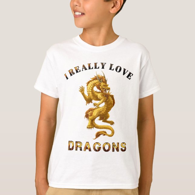 Comic Dragon Lover Apparel. T-Shirt (Front)