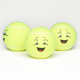 Comic Emoji Tennis Balls
