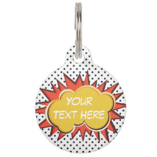 Comic Explosion Pet Tag
