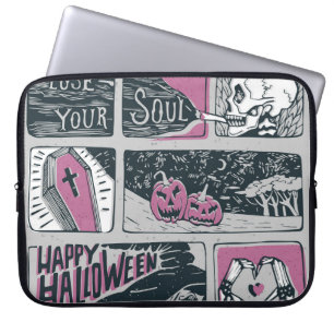Comic Halloween: Fun Illustration Laptop Sleeve
