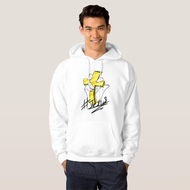 Comic Jesus Hand Hoodie (Front Full)