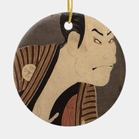Comic Kabuki Actor Ceramic Ornament
