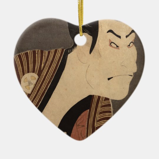 Comic Kabuki Actor Ceramic Ornament