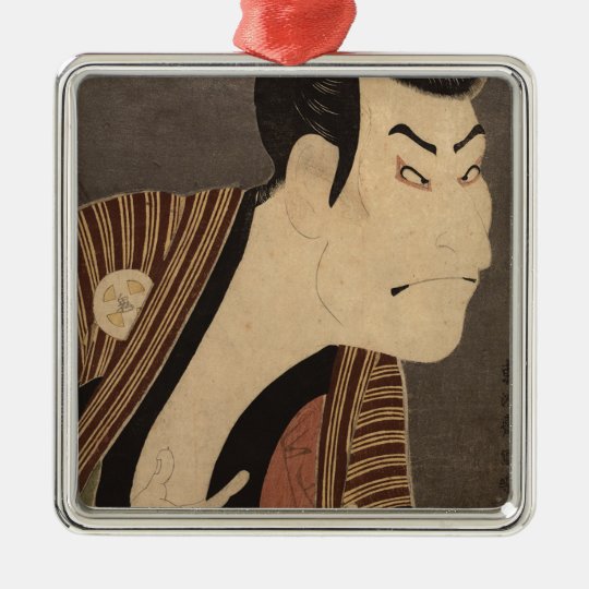 Comic Kabuki Actor Metal Ornament