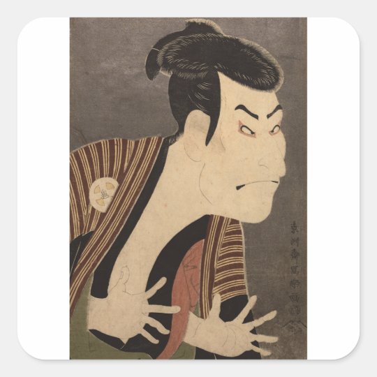 Comic Kabuki Actor Square Sticker