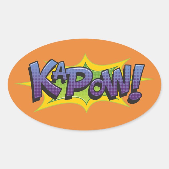 Comic KaPow! Oval Sticker (Front)
