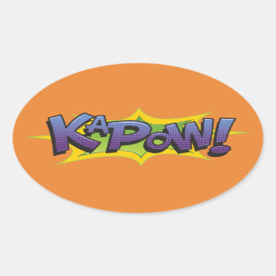 Comic KaPow! Oval Sticker