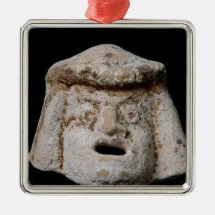 Comic mask metal ornament