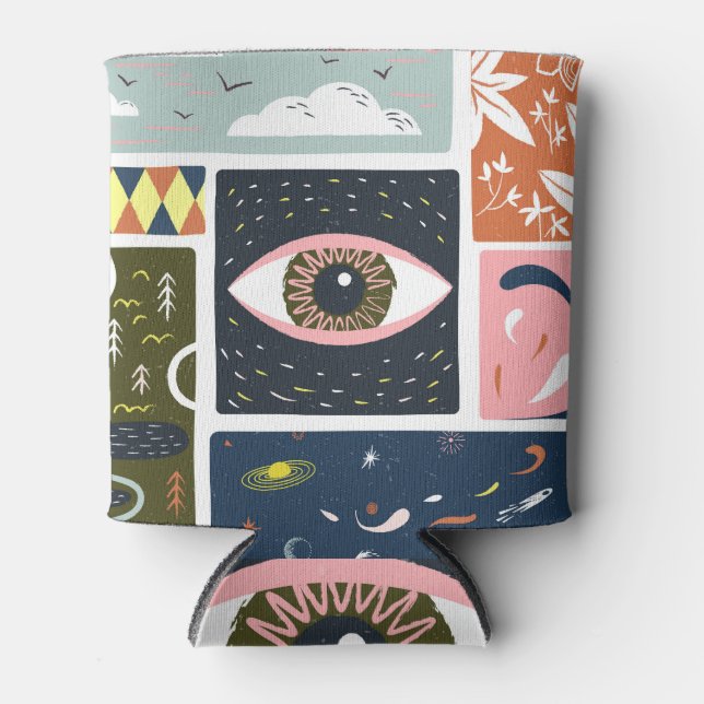 Comic Nature Space: Autumn Illustration Can Cooler (Front)