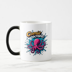Comic Octopus: Fun & Quirky Sea Life Attitude Magic Mug