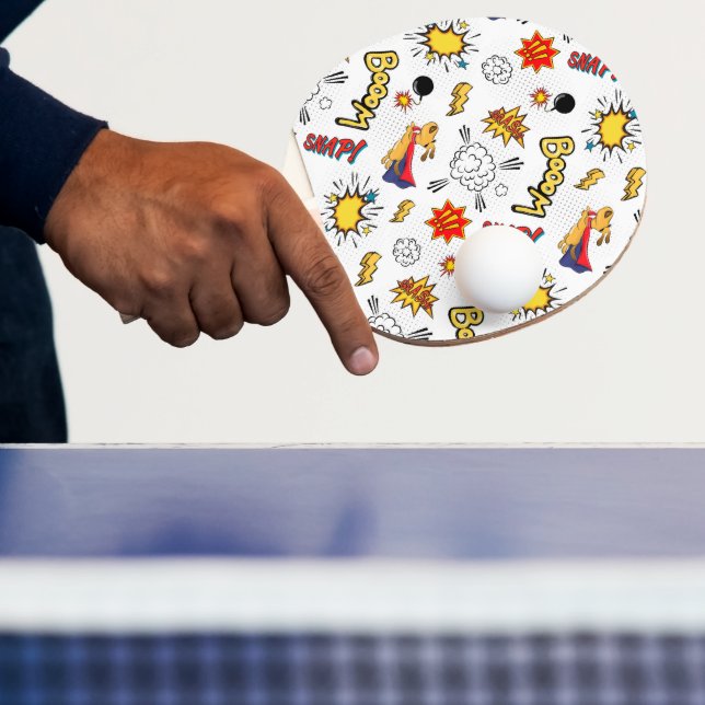 Comic Pattern Ping Pong Paddle (Insitu)