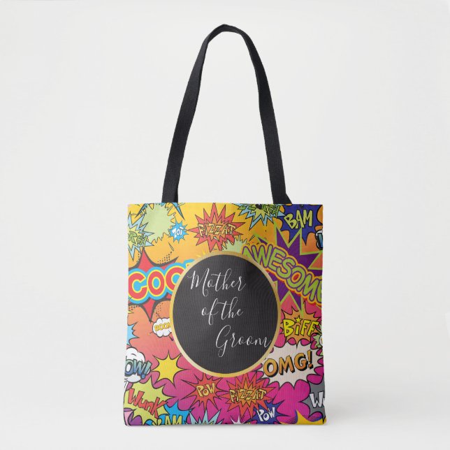 Comic Pop Art Discours Bubble Grooms Mère Sac four (Devant)