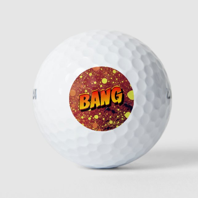 Comic Pop Art Explosion: Big Bang Golf Balls (Front)