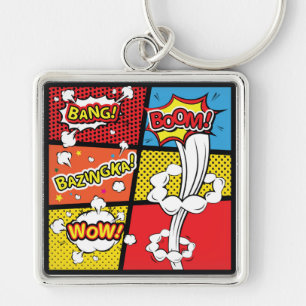 Comic pop art keychain
