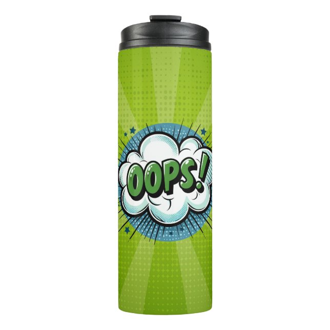 Comic Pop Art OOPS!  Thermal Tumbler (Front)