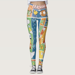 Comic Print-Patterned Women's Leggings